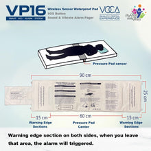 Load image into Gallery viewer, VOCA Smart Bed Alarm System for Elderly VP16 | Wireless Waterproof Sensor Pad &amp; Pager, Safety Bed Alarms and Fall Prevention for Elderly and Dementia Patients
