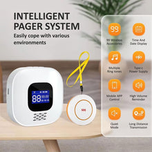 將圖片載入圖庫檢視器 VOCA Smart WiFi Wireless SOS Pager, Call button &amp; watch, Panic button, Emergency, Alarm for Elderly Patient Disabled, 2.4G WiFi, 1 Receiver &amp; 1 Call button &amp; 1 SOS watch &amp; 1 Pull Call button
