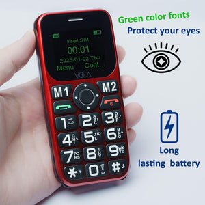 VOCA Big Button 4G Phone for Seniors Elderly | Unlocked 4G LTE | Amplified Volume | SOS Button | Speed Dial | Big Display Number | Big Button | Long Lasting | V141 (Red)