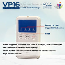 Load image into Gallery viewer, VOCA Smart Bed Alarm System for Elderly VP16 | Wireless Waterproof Sensor Pad &amp; Pager, Safety Bed Alarms and Fall Prevention for Elderly and Dementia Patients
