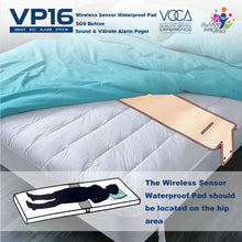 Load image into Gallery viewer, VOCA Smart Bed Alarm System for Elderly VP16 | Wireless Waterproof Sensor Pad &amp; Pager, Safety Bed Alarms and Fall Prevention for Elderly and Dementia Patients
