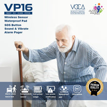 將圖片載入圖庫檢視器 VOCA Smart Bed Alarm System for Elderly VP16 | Wireless Waterproof Sensor Pad &amp; Pager, Safety Bed Alarms and Fall Prevention for Elderly and Dementia Patients
