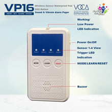 Load image into Gallery viewer, VOCA Smart Bed Alarm System for Elderly VP16 | Wireless Waterproof Sensor Pad &amp; Pager, Safety Bed Alarms and Fall Prevention for Elderly and Dementia Patients
