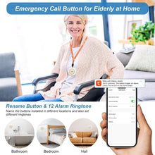 Load image into Gallery viewer, VOCA Smart WiFi Wireless SOS Pager, Call button, Panic button, Emergency, Calling Alarm for Elderly Seniors Patient Disabled Handicapped, 1 Receiver &amp; 2 Call buttons
