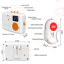 Load image into Gallery viewer, VOCA - Elderly SOS Calling System | 240-meter Emergency Call Button | 1 Wireless Button + 1 Doorbell | Plug and Play [Three-prong Plug] Doorbell
